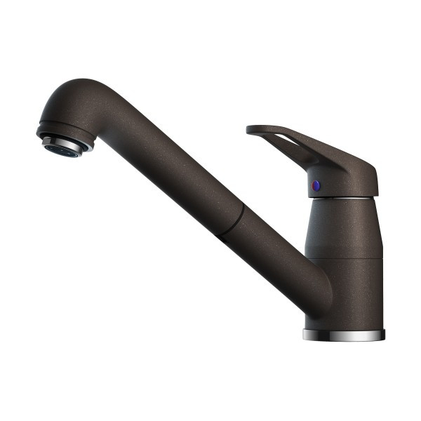 Смеситель для кухни Omoikiri Tateyama-S-DC коричневый, вытяжной излив (4994135)