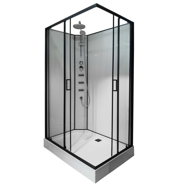 Душевая кабина Loranto Neo 90x90 стекло прозрачное, профиль черный (CS-21813) Душевая кабина Loranto Neo 90x90 стекло прозрачное, профиль черный (CS-21813)