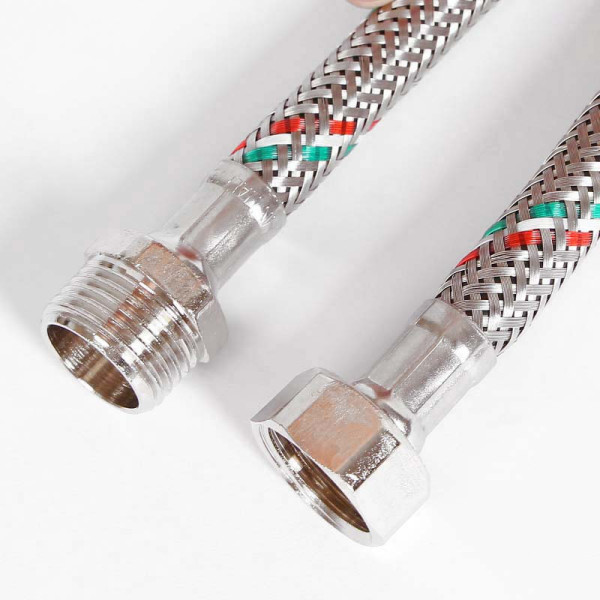 Подводка гибкая Uni-Fitt 800 мм 1/2" НВ DN 8 оплётка из нерж. стали (501S2008) Подводка гибкая Uni-Fitt 800 мм 1/2" НВ DN 8 оплётка из нерж. стали (501S2008)