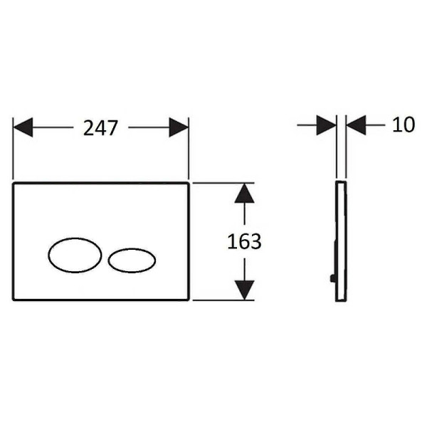 Клавиша смывная Creavit Terra черный матовый (GP9002.01)