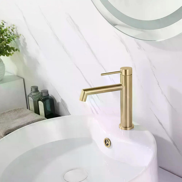 Смеситель для раковины Rea Foss золото матовое (REA-B5316) Смеситель для раковины Rea Foss золото матовое (REA-B5316)