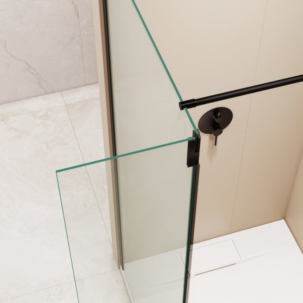 Душевая перегородка RGW WA-051B (WA-010B + Z-071B) 1200 стекло прозрачное, профиль черный (351005123-14)