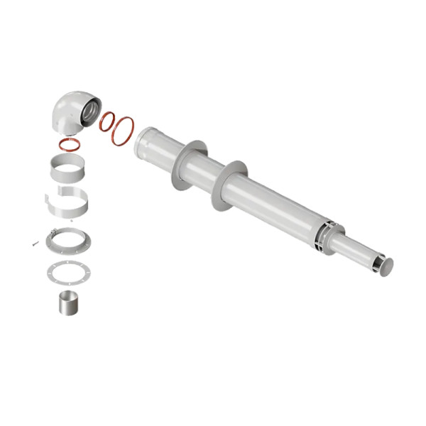 Комплект дымохода Royal Thermo антилед универсальный 60/100 - 1000 мм. (RTF01.040)