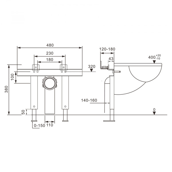 Инсталляция для подвесного биде и унитаза Abber с импульсным смывом (AC0102P) Инсталляция для подвесного биде и унитаза Abber с импульсным смывом (AC0102P)