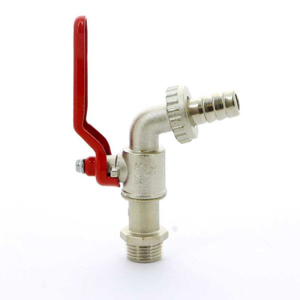 Кран Itap 1/2" шаровый сливной со штуцером (красная стальная рукоятка-рычаг) (1660012) Кран Itap 1/2" шаровый сливной со штуцером (красная стальная рукоятка-рычаг) (1660012)