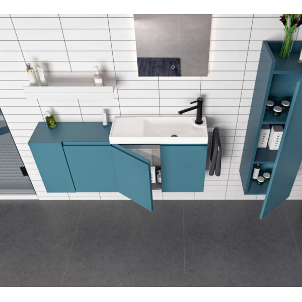 Тумба подвесная Orka Ferla 600x220x500 с раковиной синий матовый (5004323)