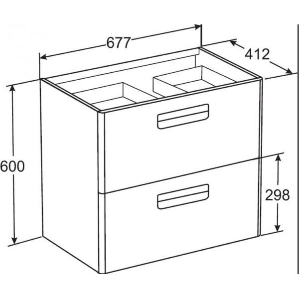 Тумба подвесная Roca The Gap Original 677x412x602 фиолетовый (Z.RU93.0.274.1)