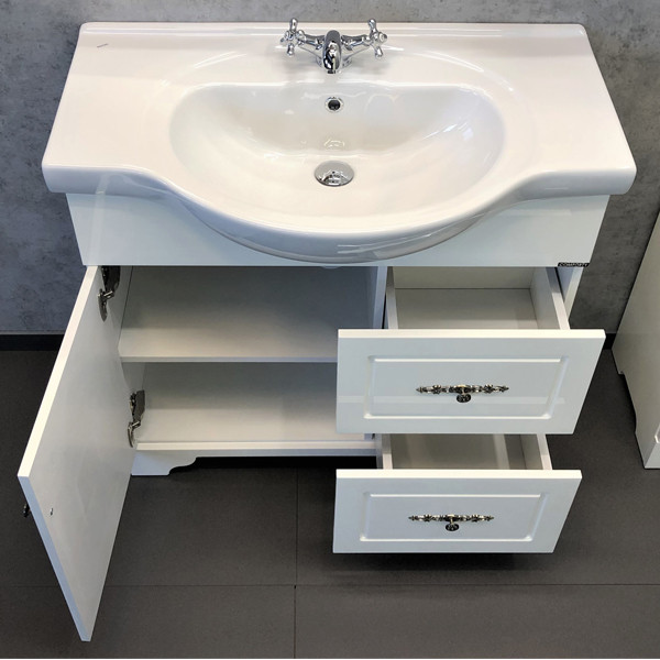 Тумба напольная Comforty Рига 875x880x510 дуб сонома матовый с раковиной (00-00001551)