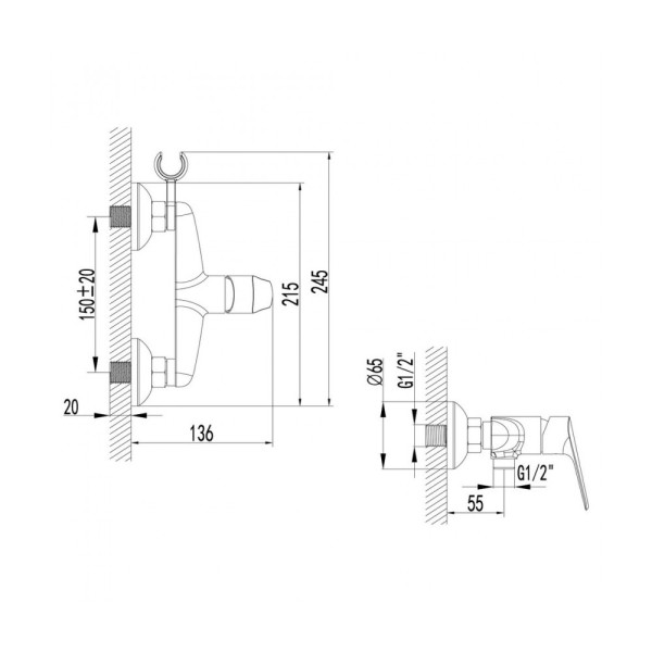 Смеситель для душа Lemark Partner (LM6559C) Смеситель для душа Lemark Partner (LM6559C)