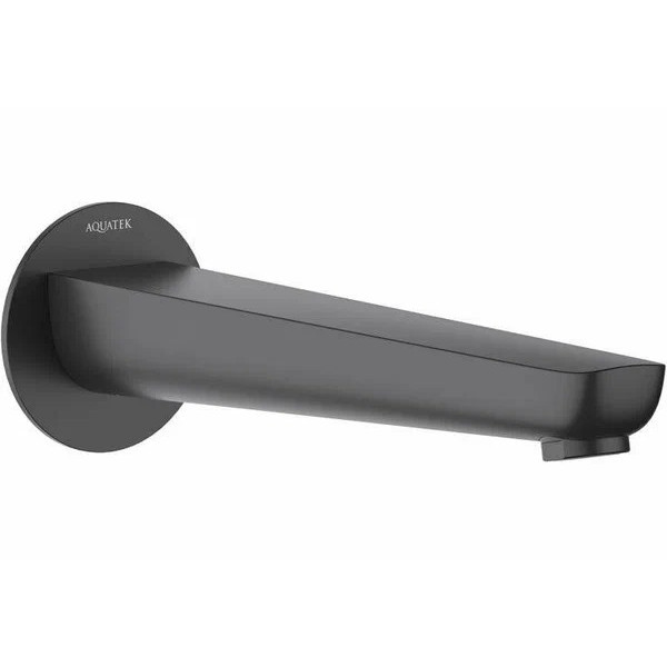 Излив для ванны Aquatek Бетта 22,4 мм шлифованное черный хром (AQ1141BGM)