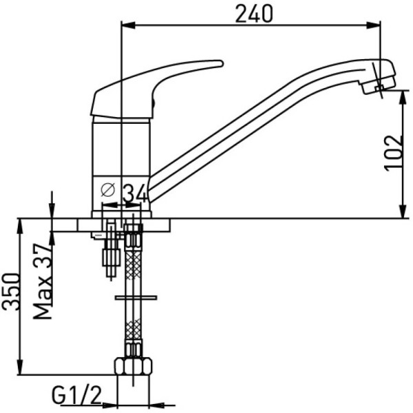 Смеситель для кухни Osgard Limberg хром (17073)