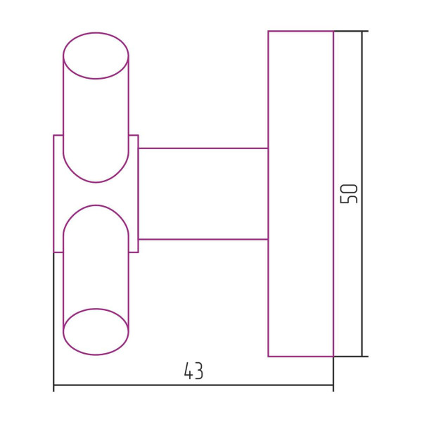 Вешалка Сунержа Виктория настенная L 50 (12-3007-0000) Вешалка Сунержа Виктория настенная L 50 (12-3007-0000)