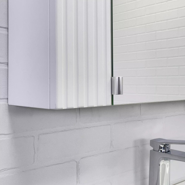 Шкаф зеркальный Comforty Лима 700x175x800 белый матовый (00-00006135)