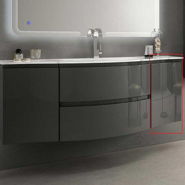 Пенал подвесной Cezares Vague 34x55 Antacite (44223) Пенал подвесной Cezares Vague 34x55 Antacite (44223)