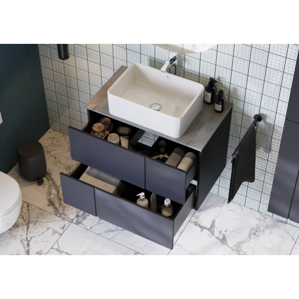 Тумба подвесная Roca Luna 786x450x560 синий (Z.RU93.0.776.7)