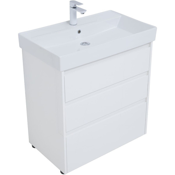 Тумба напольная Aquanet Nova Lite 75 белый глянец (3 ящика) (00302472) Тумба напольная Aquanet Nova Lite 75 белый глянец (3 ящика) (00302472)