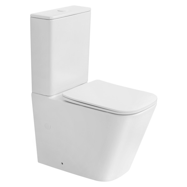 Унитаз Abber Rechteck белый матовый, безободковый, смыв торнадо (AC1210TMW) Унитаз Abber Rechteck белый матовый, безободковый, смыв торнадо (AC1210TMW)