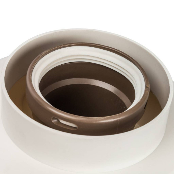 Элемент дымохода Stout DN80/80 адаптер для подкл.разд.труб (совместимый с Baxi) PP-Ryton (SCA-8080-210002)