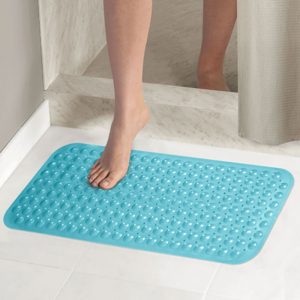 Коврик для ванной Melodia ПВХ Square прямоугольный 70x38cм голубой (MK013)