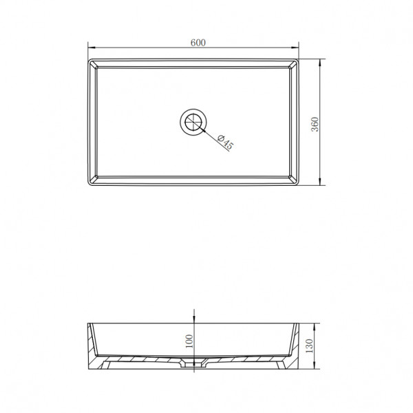 Раковина накладная Abber Rechteck 60x36x13 белая (AC2220) Раковина накладная Abber Rechteck 60x36x13 белая (AC2220)