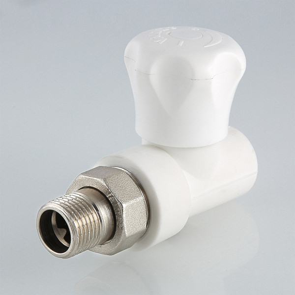 Клапан PP-R со сгоном прямой 20x1/2"Н Valtec (белый) VTp.717.V.02004 Клапан PP-R со сгоном прямой 20x1/2"Н Valtec (белый) VTp.717.V.02004