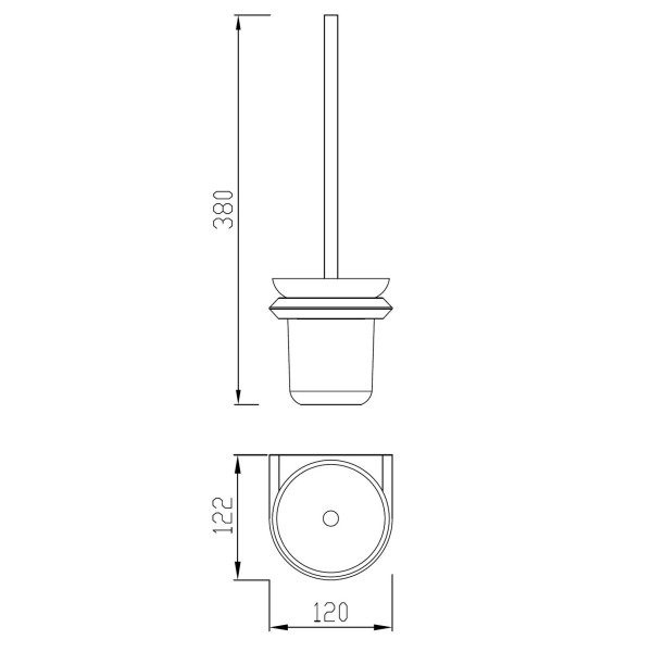 Щетка для туалета Abber Nord никель (AA1532NG)