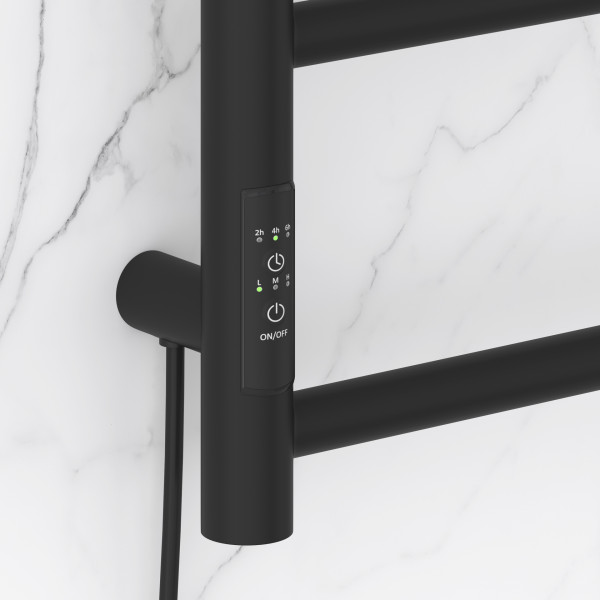 Полотенцесушитель электрический Сунержа Стилье Формат 27 600x500 матовый провод слева/справа чёрный (31529-6050)