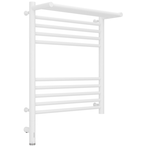 Полотенцесушитель электрический Сунержа Богема 3.0 600x500 с полочкой провод слева матовый белый (30-5806-6050)
