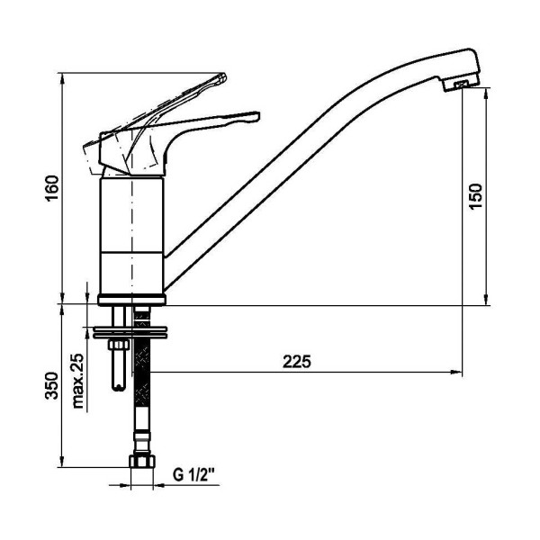 Смеситель для кухни Mofem Junior Evo 302 (152-0049-30) Смеситель для кухни Mofem Junior Evo 302 (152-0049-30)