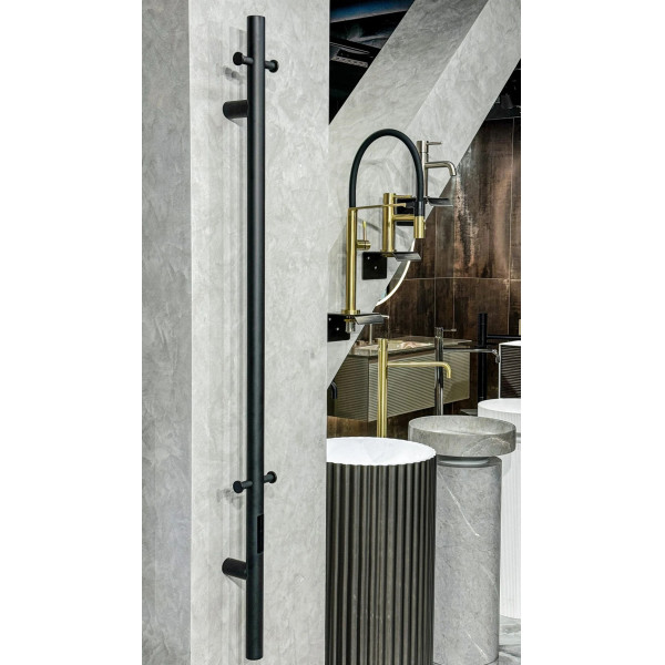 Полотенцесушитель электрический Boheme Uno 110x1500 B (черный) (726-B) Полотенцесушитель электрический Boheme Uno 110x1500 B (черный) (726-B)