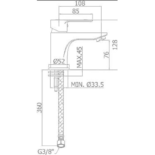 Смеситель для раковины Paffoni Blu хром (BLU071CR)
