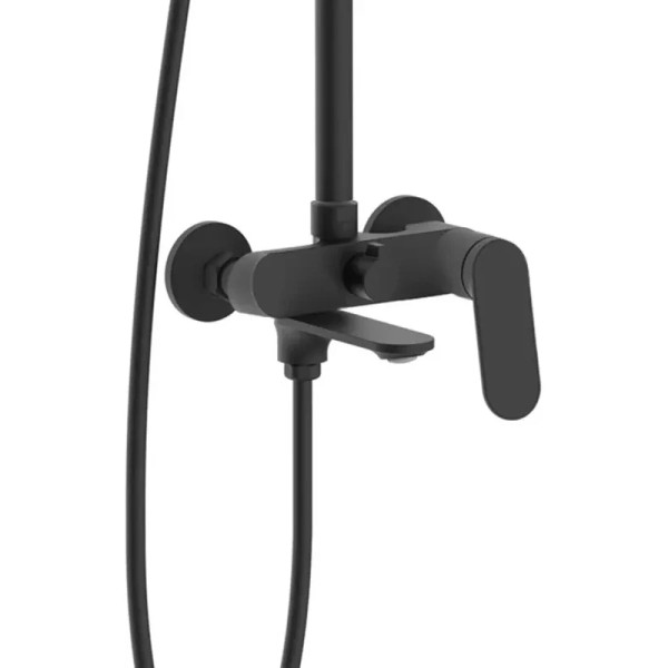 Душевая система с изливом Rea Marco Black mat (REA-P8545)