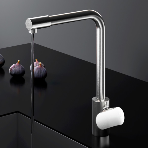 Cмеситель для кухни AM.PM Like с каналом для питьевой воды, L-излив, сатин (F8005711) Cмеситель для кухни AM.PM Like с каналом для питьевой воды, L-излив, сатин (F8005711)