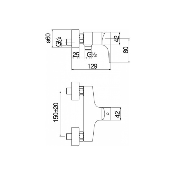 Смеситель для душа Nobili Seven черный (SE124130BM) Смеситель для душа Nobili Seven черный (SE124130BM)