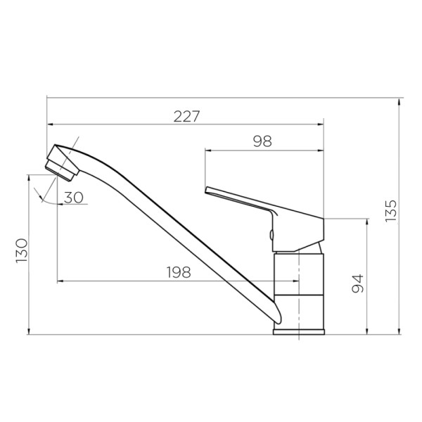 Смеситель для кухни Dorff Norma хром (D1012000)
