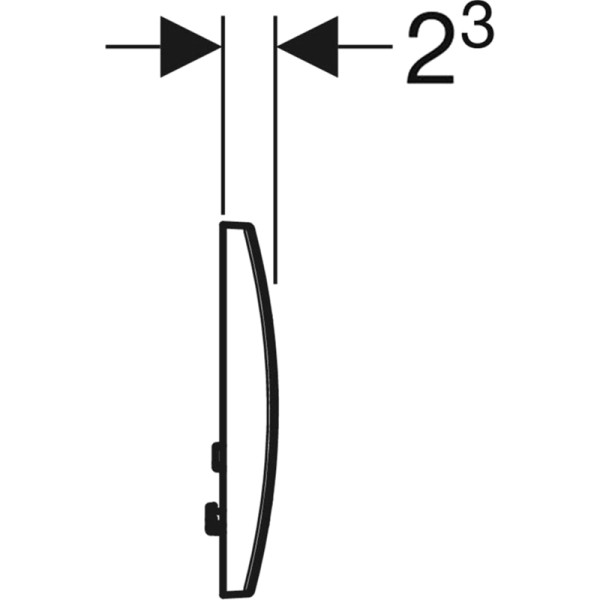 Смывная клавиша Geberit Delta30 двойной смыв, матовый хром (115.137.46.1)