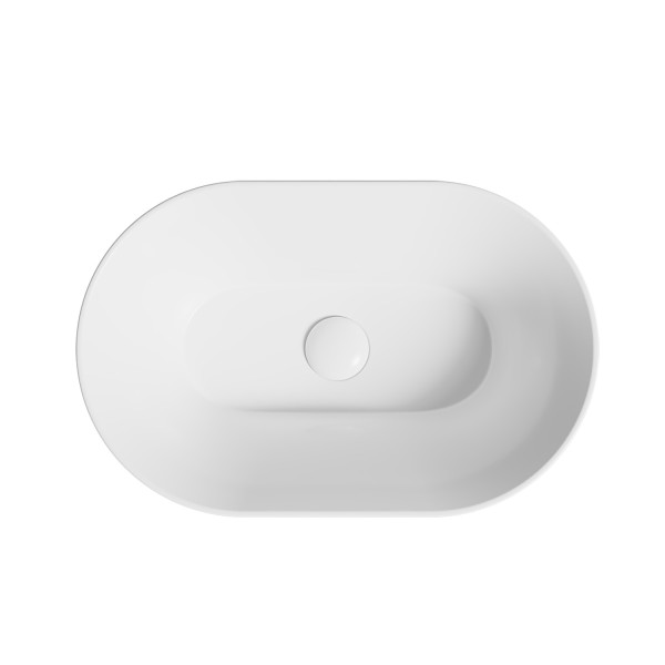 Раковина накладная Abber Bequem 56x37x17 белая (AC2119)