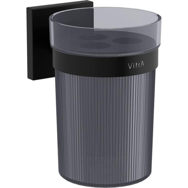 Стаканчик для зубных щеток Vitra Root черный матовый (A4480636)