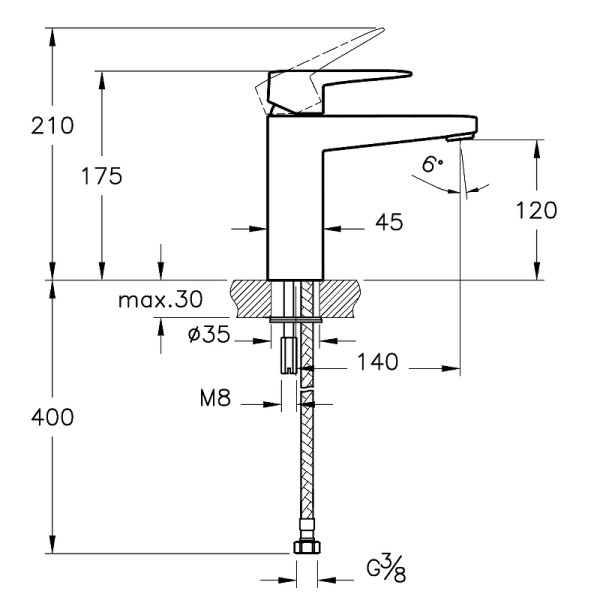 Смеситель для раковины Vitra Root Square матовый черный (A4273136EXP)