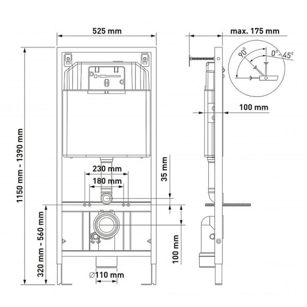 Комплект инсталляция с унитазом Berges Novum525 c с кнопкой F5 SoftTouch черная, унитаз EGO Rimless, сиденье Toma Slim SO (047255) Комплект инсталляция с унитазом Berges Novum525 c с кнопкой F5 SoftTouch черная, унитаз EGO Rimless, сиденье Toma Slim SO (047255)