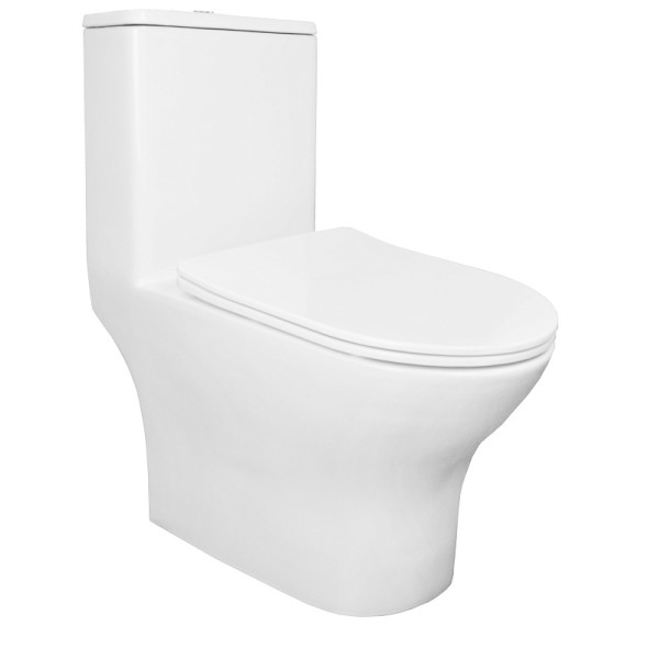 Унитаз напольный Azario Terni 350x670x760 с сиденьем с микролифтом белый (AZ-8618)