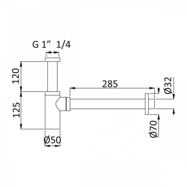Сифон для раковины Cezares sunset (CZR-B-SMT-SS) Сифон для раковины Cezares sunset (CZR-B-SMT-SS)