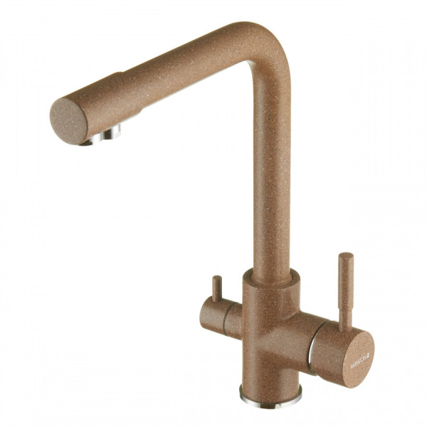 Смеситель для кухни Aquaton Руан с краном для питевой воды коричневый (1.AX00.4.FCX.X27.0)