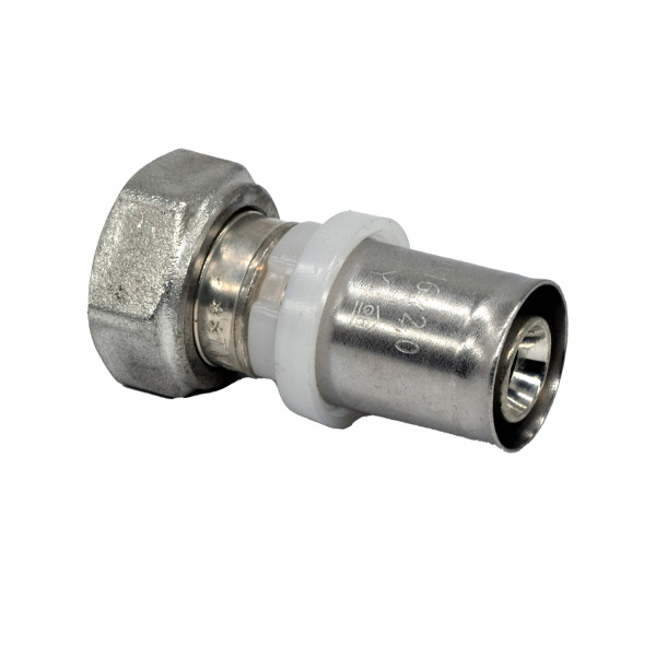 Соединение прямое Tiemme 16х1/2" с накидной гайкой SN (пресс) (1650735 / 1665SN) Соединение прямое Tiemme 16х1/2" с накидной гайкой SN (пресс) (1650735 / 1665SN)