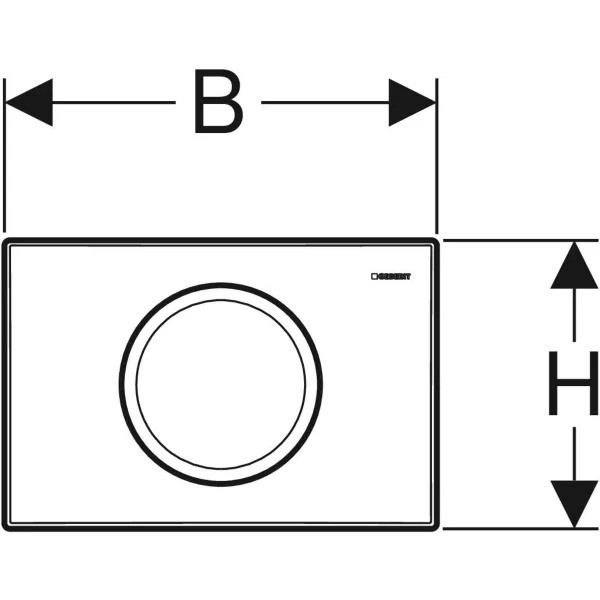 Смывная клавиша Geberit Delta15 смыв/стоп матовый хром (115.109.46.1)