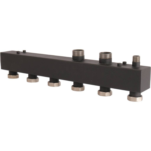 Коллектор распределительный Rommer 1 1/2" на 3 контура (сталь, до 85 кВт) (RDG-0017-004003) Коллектор распределительный Rommer 1 1/2" на 3 контура (сталь, до 85 кВт) (RDG-0017-004003)
