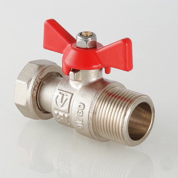 Кран 1/2" ВН шаровый с накидной гайкой Valtec (красная бабочка) VT.260.N.0404 Кран 1/2" ВН шаровый с накидной гайкой Valtec (красная бабочка) VT.260.N.0404