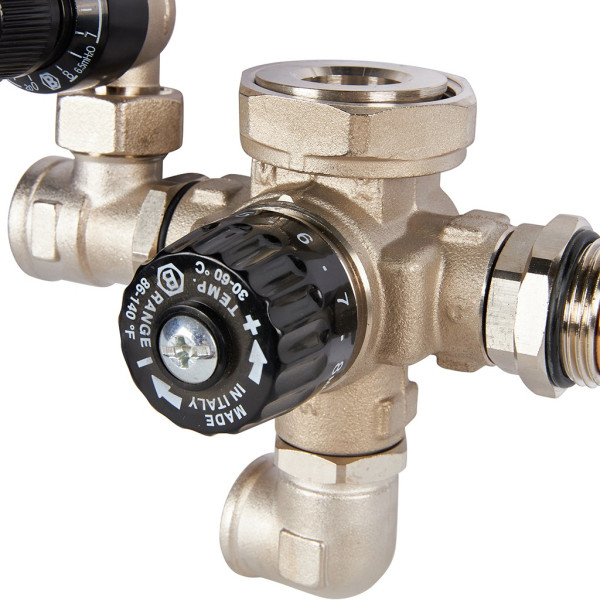 Модуль подмешивающий с термостатическим клапаном и байпасом (без насоса) Stout (SDG-0120-002000) Модуль подмешивающий с термостатическим клапаном и байпасом (без насоса) Stout (SDG-0120-002000)