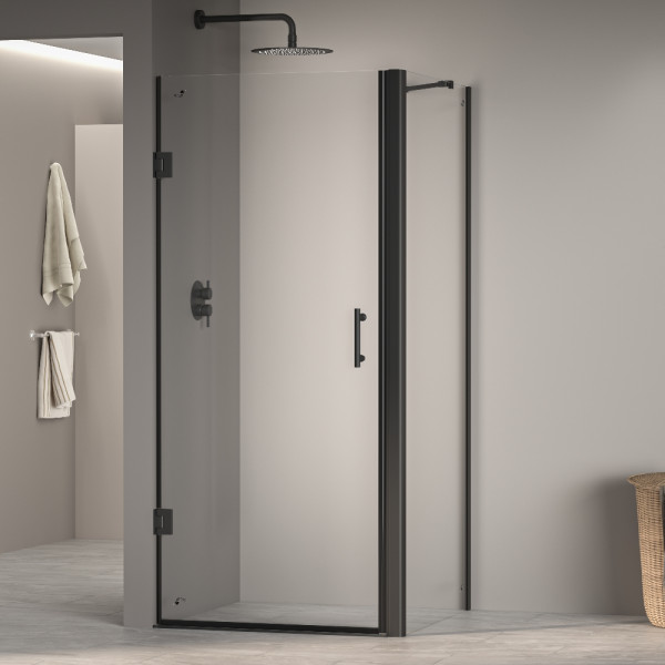 Душевой уголок RGW PA-36B (PA-06B + Z-050-2B + держатель O-204B) 700x700 стекло прозрачное, профиль черный (41083677-014)