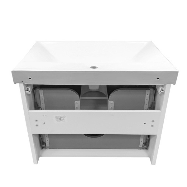 Тумба подвесная Comforty Верона 750x620x460 дуб белый матовый с раковиной (00-00001438)